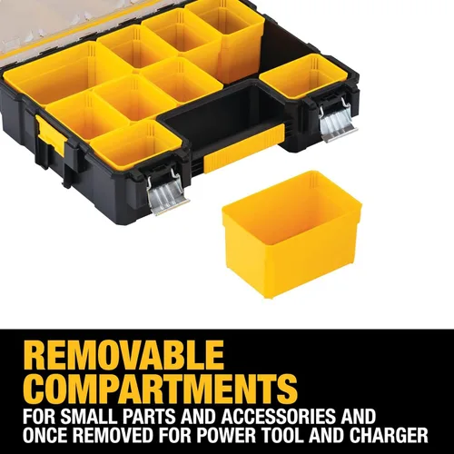 Miniatura 2 de DEWALT Organizador de piezas pequeñas, caja de almacenamiento de hardware con separadores extraíbles, 10 compartimentos (DWST14825) (Paquete de 3)