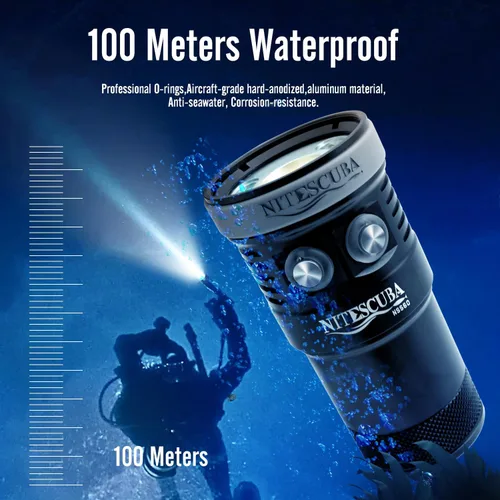 Miniatura 3 de Nitescuba NSS60 Buceo Luz Subacuática Video Luz 6000 Lumen Linterna Impermeable para 100m/330ft CRI=90 Fotografía Subacuática, que se conecta a