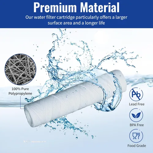 Miniatura 5 de CFS Cartuchos de filtro de agua de sedimentos de 10 x 2.5 pulgadas compatibles con los modelos Campbell 1SS - Filtro de repuesto de 5 micras