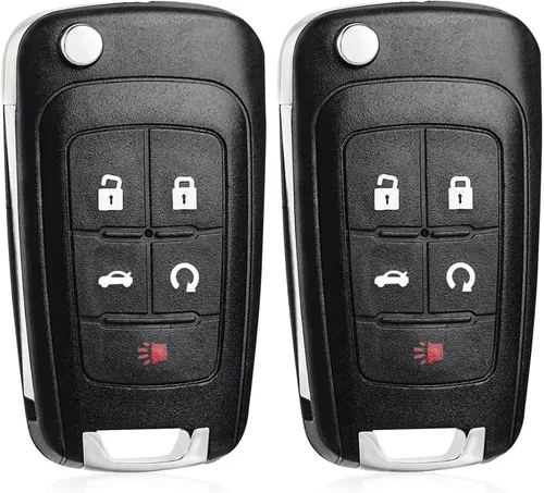 Miniatura 11 de Llavero de coche con tapa para Chevy: 2 piezas de control remoto de entrada sin llave para Chevy Cruze Camaro Equinox Impala Malibu Sonic, Buick