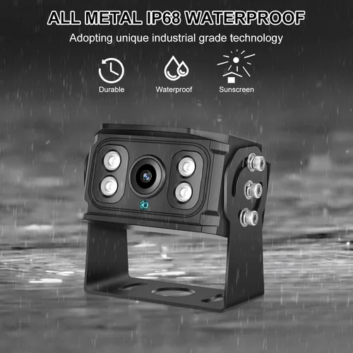 Miniatura 6 de Cámara de respaldo dual RV de 7 pulgadas, pantalla 4K, grabación en bucle, sistema de control de voz IP68, cámara de visión trasera nocturna