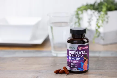 Miniatura 9 de Vitaminas prenatales para mujeres – Multivitamínico con DHA, ácido fólico, vitamina C, B12, hierro y omega-3 – Suplemento antes, durante y después