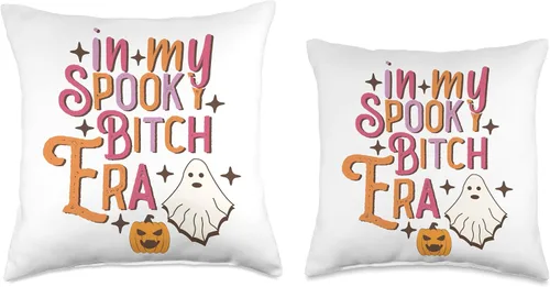 Miniatura 3 de Halloween Apparel and Gifts In My Spooky Bitch Era Halloween Vibes - Divertida almohada de calabaza fantasma, 16 x 16 pulgadas, multicolor