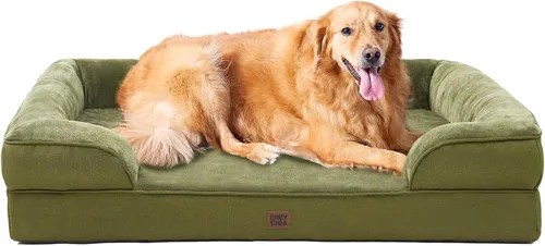Miniatura 18 de EHEYCIGA - Cama ortopédica para perro grande, impermeable, de espuma viscoelástica y espuma tipo caja de huevos, bordes elevados, antideslizante