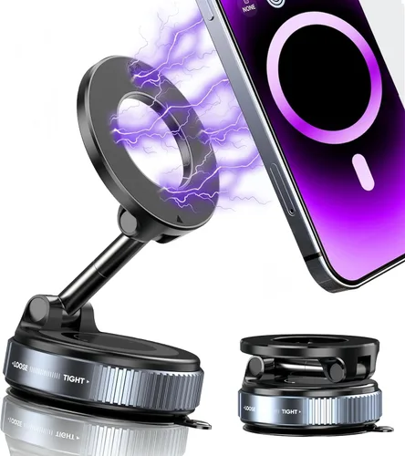 snanlen Soporte magnético de teléfono mejorado al vacío de 360°, soporte magnético para teléfono para automóvil, soporte de teléfono con ventosa