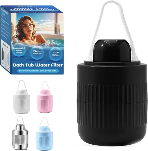 Diseñado con un sistema avanzado de 17 etapas, este filtro de baño para bañera incluye vitamina C y E + minerales, elimina el cloro y suaviza el