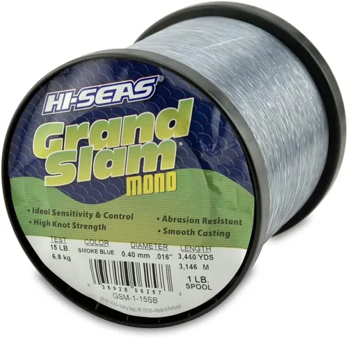 Miniatura 16 de Sedal de Pesca de Monofilamento HI-SEAS Grand Slam - Fuerte y Resistente a la Abrasión en Transparente, Rosa, Verde, Azul Ahumado, Amarillo
