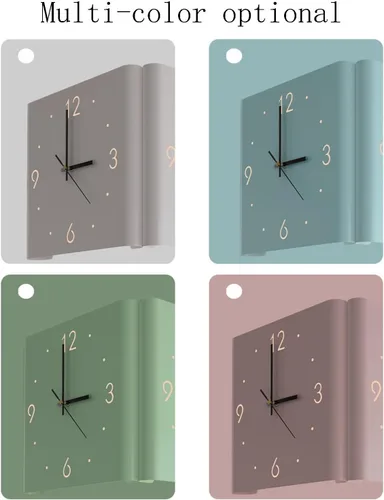 Miniatura 3 de KYOFIS Reloj de pared Corne de doble cara, reloj de pared digital de esquina con escala numeral, funciona con pilas, reloj de pared silencioso