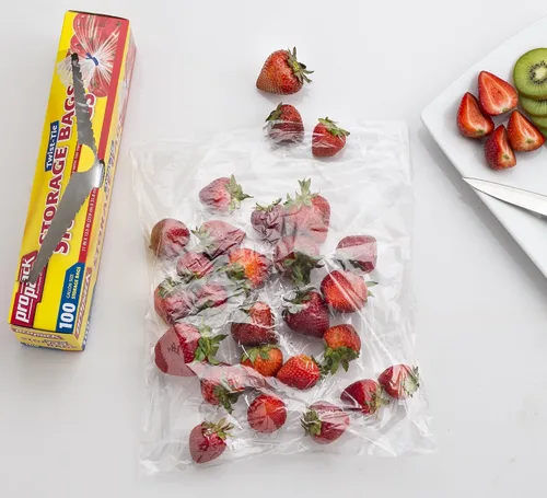 Miniatura 6 de Bolsas de almacenamiento de plástico desechables con lazo giratorio original, tamaño de 1 galón, 400 bolsas, ideales para el hogar, oficina