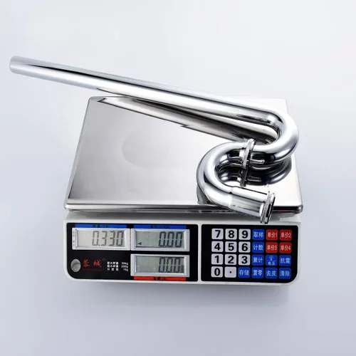 Miniatura 8 de CIENCIA Trampa de latón para fregadero de baño, fregadero de cocina, tubo de drenaje, tubo de drenaje S trampa cromada, WT04