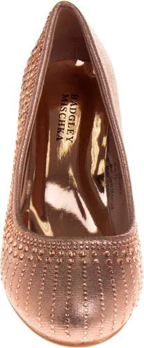 Miniatura 4 de Badgley Mischka Zapatos de vestir para niñas Zapatos de tacón alto para niños con punta cerrada (niño pequeño-niño grande) (negro, plata, oro rosa)