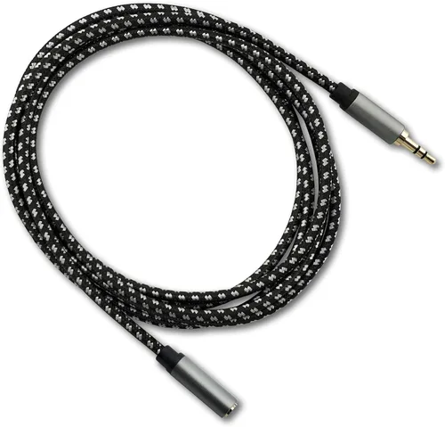 Miniatura 5 de SatelliteSale Cable de extensión auxiliar de audio de 0.138 in macho a hembra, cable de extensión auxiliar estéreo digital, cable universal