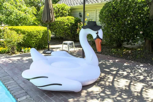 Miniatura 8 de Poolmaster Flotador de piscina Jumbo Rider, cisne, blanco, extra grande