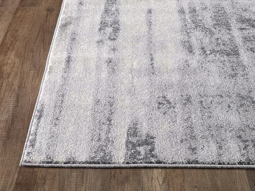 Miniatura 5 de Abani Alfombra tradicional gris y beige con patrón de goteo de 5 pies 3 pulgadas x 7 pies 6 pulgadas, colección de cuarzo, alfombra decorativa