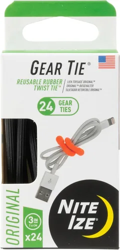 Miniatura 9 de Nite Ize Original Gear Tie, Reusable Rubber Twist Tie Los colores pueden variar