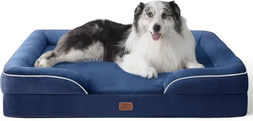 Miniatura 75 de Bedsure Cama ortopédica XL para perros extragrandes, cama lavable para perros y gatos, impermeable, cómodo sofá para perros con funda extraíble