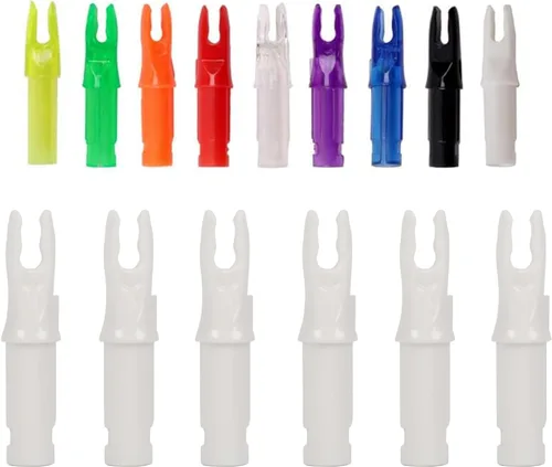 Miniatura 13 de 50 paquetes de flechas de arco con encoques - Insertos de flecha para flechas de carbono. Encoques de flecha de plástico de.244/6.20mm para tiro