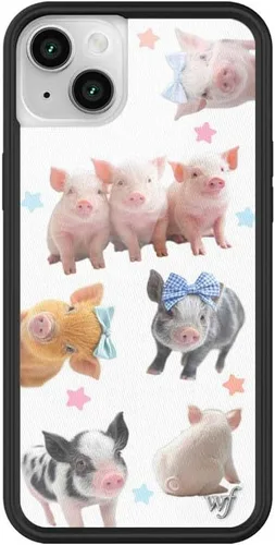 Miniatura 36 de Fundas Wildflower - Realización Par x Devon Lee Carlson, Compatible con Apple iPhone 13/14 Rojo, Ranas, Colaboración - Protector de goma negro