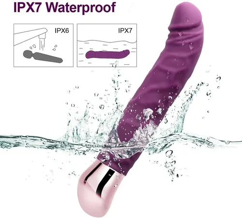 Miniatura 3 de Vibrador realista recargable para mujeres, estimulación del punto G y del clítoris con 10 modos de vibración, juguete sexual para adultos
