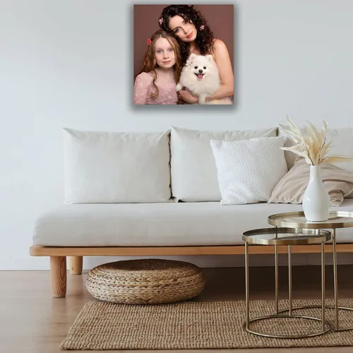 Miniatura 2 de Impresiones de lienzo personalizadas con tus fotos, arte de pared enmarcado personalizado, cuadros de lienzo personalizados para mascotas/familia