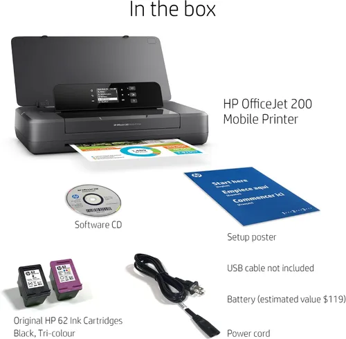 Miniatura 11 de Impresora móvil HP Officejet 200 con paquete de tinta XL, Negro