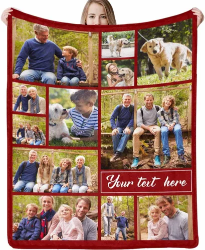 Miniatura 17 de Regalos para papá, manta de regalo personalizada con imagen, manta personalizada para el Día del Padre con foto, manta personalizada de cumpleaños