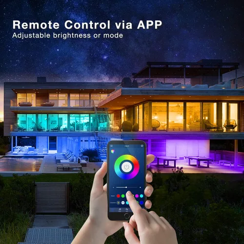 Miniatura 3 de Phopollo - Luces LED de 200 pies para dormitorio, sincronización de música, cambio de color, control inteligente de aplicación con control remoto