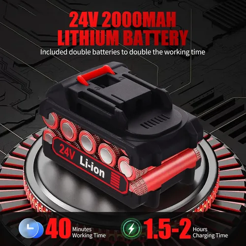 Miniatura 6 de Wood Ranger - Mini motosierra eléctrica de 4 pulgadas, motosierra eléctrica portátil inalámbrica para patio, hogar y jardín, corte de madera, poda