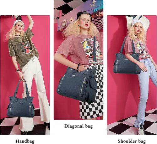 Miniatura 3 de Bolso de hombro para mujer, con asa superior, espacioso, casual, para mujer, de poliuretano