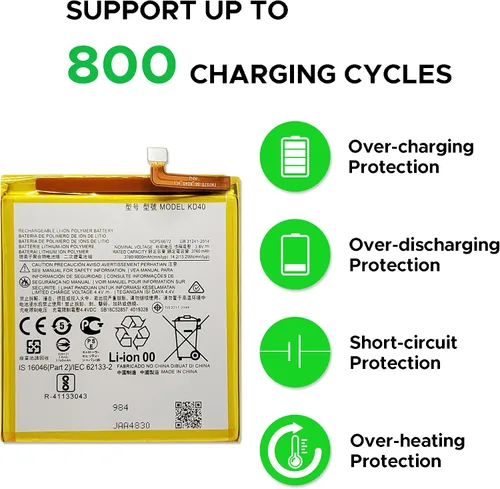 Miniatura 2 de GREEN FUSION Solo para reemplazo de batería Moto G8 Plus, batería KD40 para Moto G8 Plus, con kit de herramientas de reparación