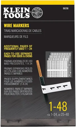 Miniatura 9 de Marcadores Klein Tools 56250, números del 1 al 48