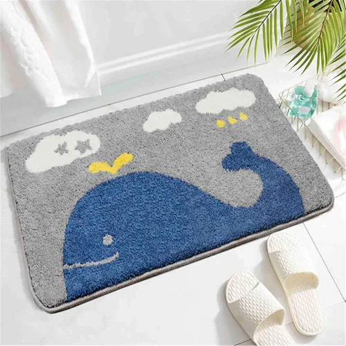 Lindas alfombras de baño, antideslizantes, de microfibra extrasuave, lavables, absorbentes de agua, para niños, juego de alfombras para baño