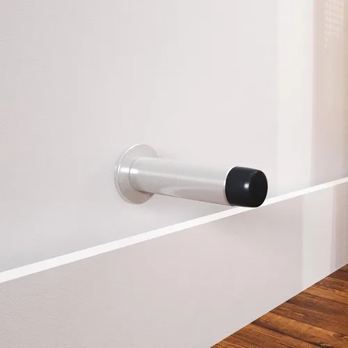 Miniatura 9 de HOMOTEK Paquete de 2 topes de puerta rígidos sólidos resistentes con punta de goma suave, protectores de pared de zinc fundido a presión de 2.8