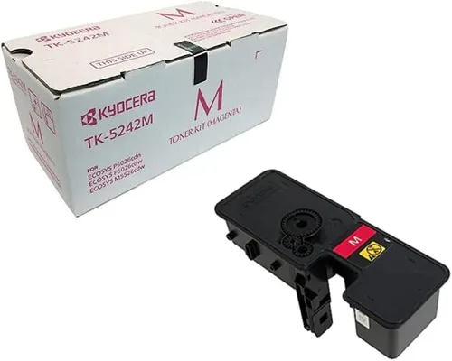 KYOCERA 1T02R7BUS0 Modelo TK-5242M Cartucho de tóner magenta para Ecosys P5026cdw/M5526cdw, genuino, hasta 3000 páginas