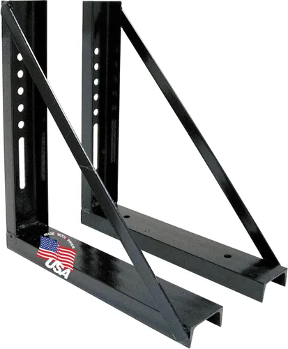Miniatura 5 de Buyers Products 1701015 - Soportes de montaje de acero estructural negro soldado de servicio pesado para caja de herramientas debajo del camión