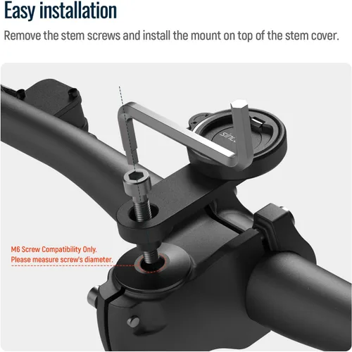 Miniatura 6 de sincetop Soporte universal de teléfono para bicicleta, soporte de teléfono con tapa de vástago de aluminio para bicicletas de montaña y carretera