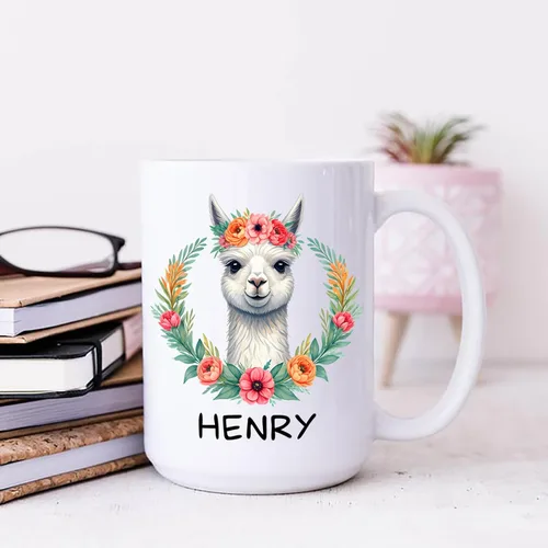 Miniatura 5 de Taza de alpaca personalizada, taza de café de alpaca, regalos para los amantes de las alpacas, divertida taza de alpaca, taza de alpacas con nombre