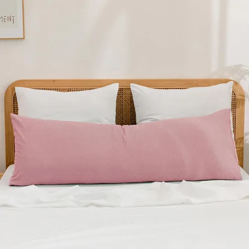 Miniatura 66 de BESTOUCH 100% Algodón Lavado Funda de Almohada para Cabello y Piel, Sensación de Lino, Suave, Cómoda, Transpirable, Juego de 2 Fundas de Almohada