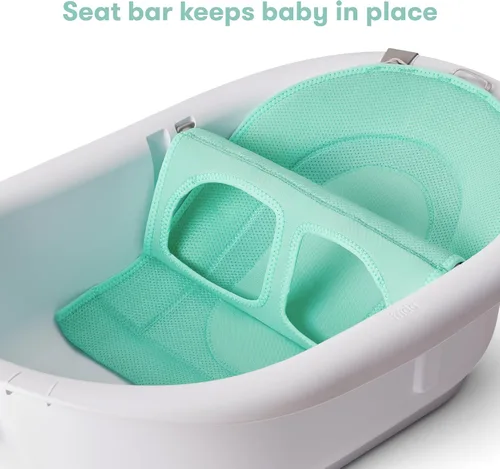 Miniatura 8 de Frida Baby Bañera de bebé 4 en 1 Grow-with-Me, bañera para recién nacidos a niños pequeños con asiento de baño extraíble y respaldo para soporte