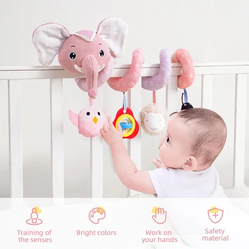 Miniatura 2 de Koty - Juguetes para asiento de coche para recién nacidos, juguetes para carriola para bebés de 0 a 6 meses, juguetes de peluche en espiral