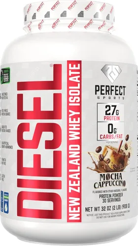 Miniatura 11 de PERFECT SPORTS Diesel 100% aislado de proteína de suero de Nueva Zelanda Endulzado con stevia, sin ingredientes artificiales, apto para dieta Keto