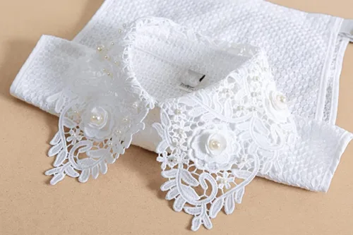 Miniatura 3 de Elegtiskas - Collar de media camisa desmontable para mujer y niña