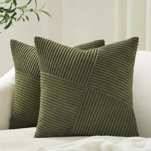Miniatura 13 de Topfinel Juego de 2 fundas de almohada decorativas negras de 16 x 16 pulgadas para sofá, cama, decoración rústica estilo bohemio para el hogar