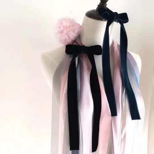 Miniatura 3 de Carrete de cinta de terciopelo blanco de 15 yardas, para bodas, envoltura de regalos, lazos para el pelo, decoración del hogar (1/4 pulgadas, blanco)