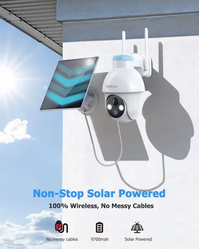Miniatura 3 de 【2K】 Cámaras de seguridad solar para exteriores inalámbricas, paquete de 2 cámaras para exteriores inalámbricas con energía solar, cámara WiFi
