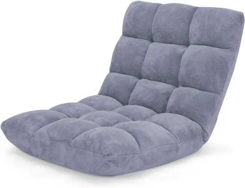 Miniatura 11 de GOFLAME Sofá de suelo plegable de 14 posiciones, sofá ajustable para juegos, silla acolchada, cama plegable para dormir para sala de estar, Negro