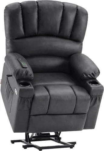 Miniatura 17 de MCombo Silla reclinable de elevación eléctrica extragrande para ancianos, silla elevadora con calor y masaje, reclinable para personas grandes