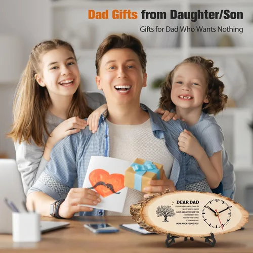 Miniatura 2 de BeauGift Regalos para hermano, Día del Padre, regalos de cumpleaños para hermanos de hermanas, hombres, amigos, reloj de madera, regalo