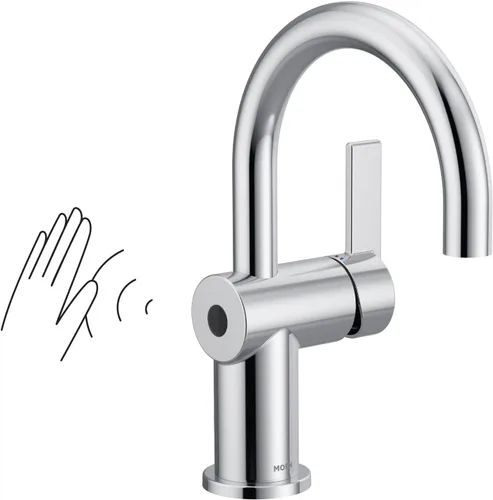 Miniatura 13 de Moen Cia 6221EWBN - Grifo de lavabo de baño de níquel cepillado Motionsense Wave sin contacto de una sola manija, 6221EWBN