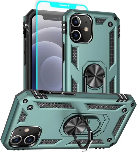 Miniatura 30 de Funda para iPhone 13, iPhone 13, [grado militar de 16 pies probada en caídas], anillo protector a prueba de golpes para iPhone 13, azul